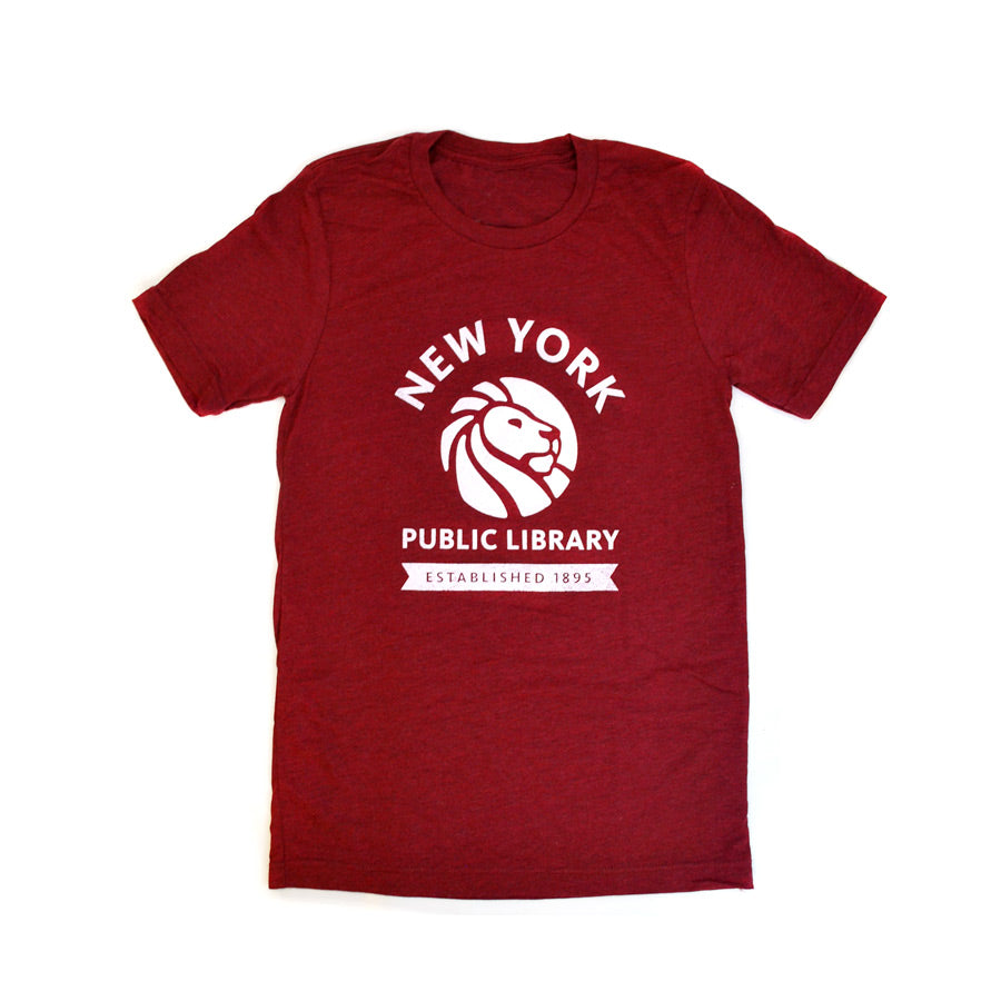 Red NYPL 1895 T-shirt - The New York Public Library Shop