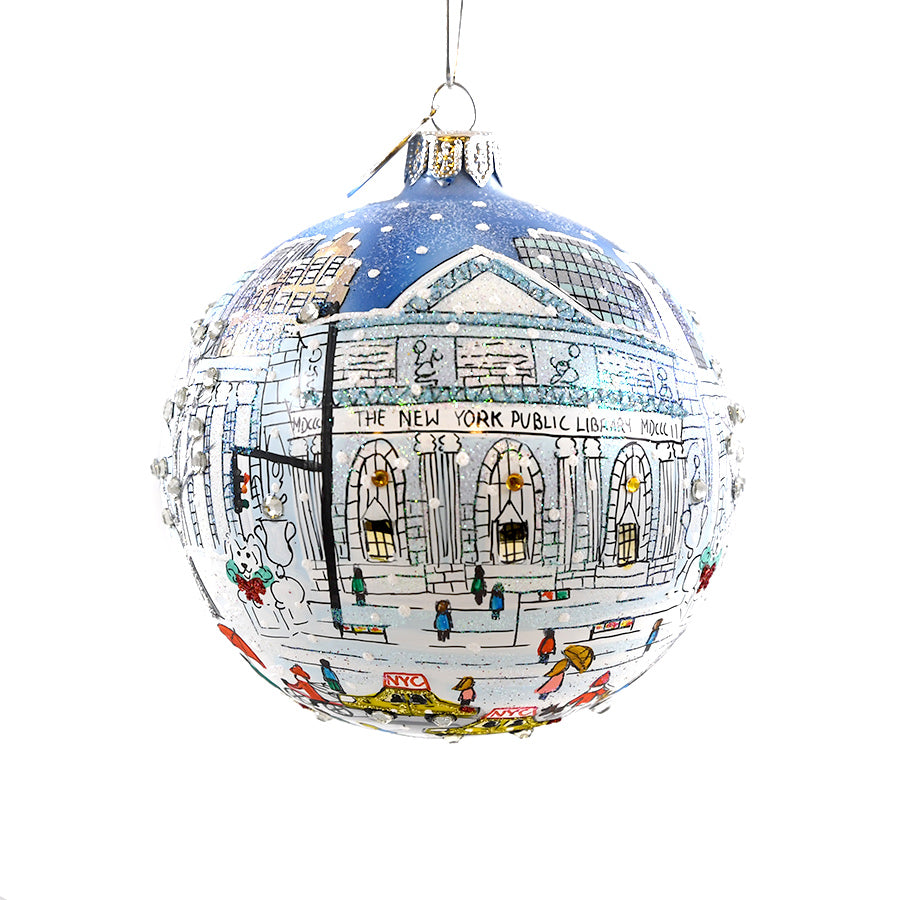 Hand Painted NYPL Michael Storrings Ornament