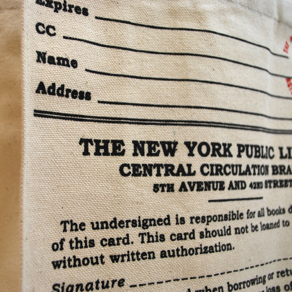 NYPL Library Card Tote Bag - The New York Public Library Shop