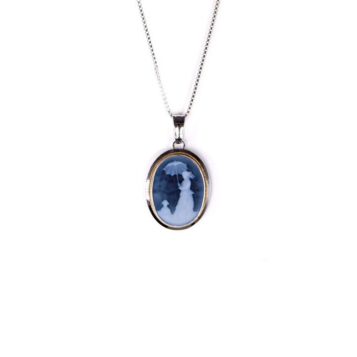 Woman with a Parasol by Monet Cameo Necklace - The New York Public Library Shop