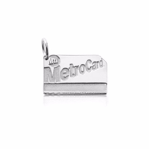 Silver Metro Card Charm - The New York Public Library Shop